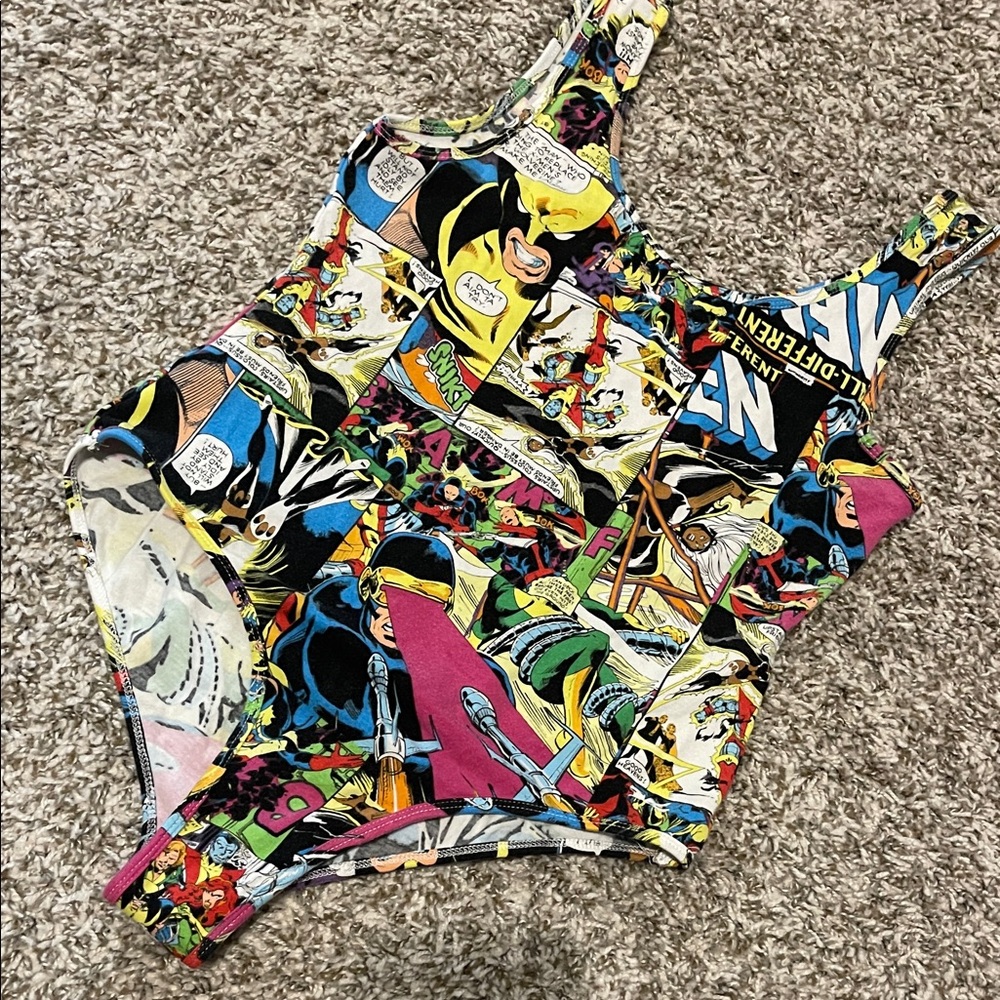 Colorful Comic Print Bodysuit Marvel